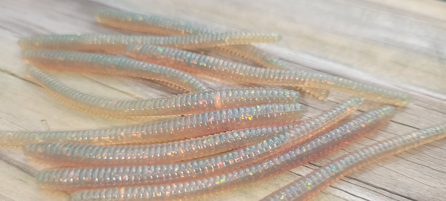 3" Trout worm - 10 Pack