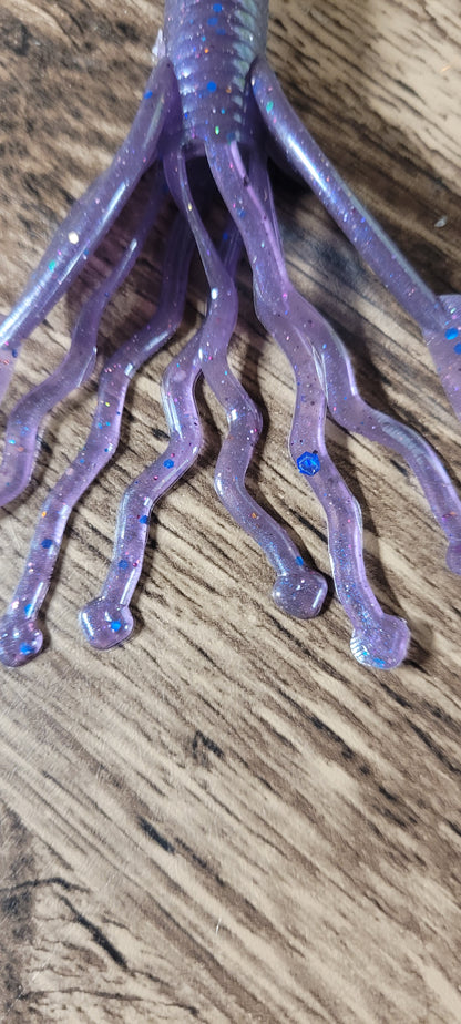 4" Craw Tube w/ Squiggle Skirt - 8 Pack