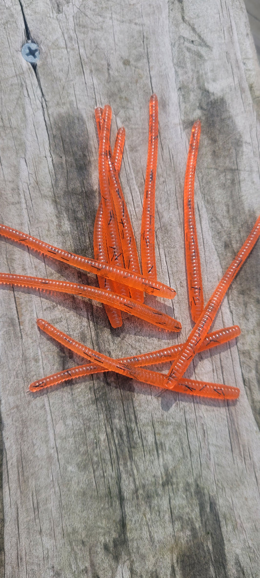 3" Trout worm - 10 Pack