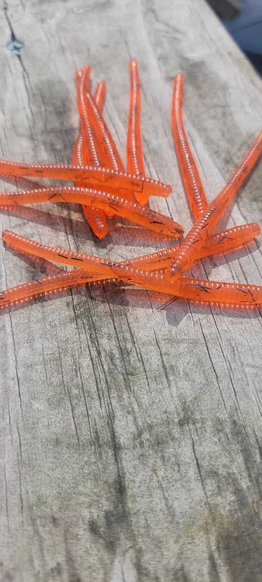 3" Trout worm - 10 Pack