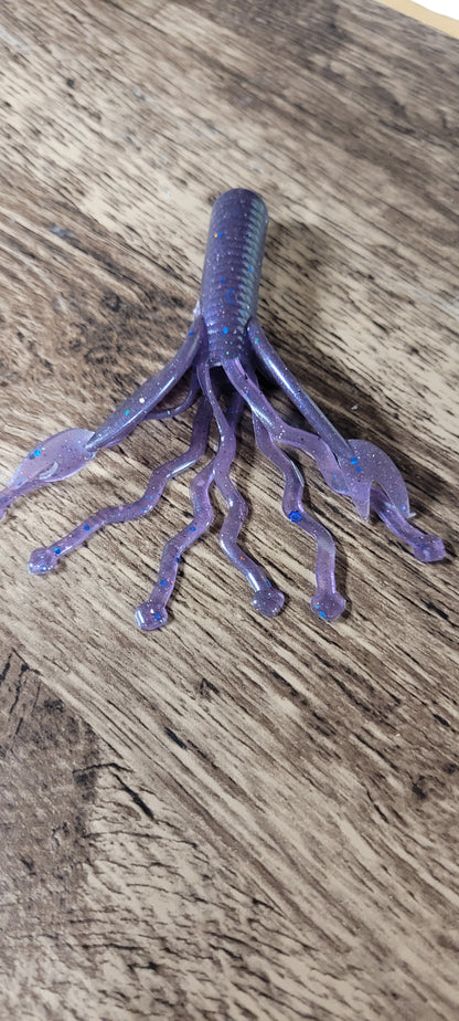 4" Craw Tube w/ Squiggle Skirt - 8 Pack